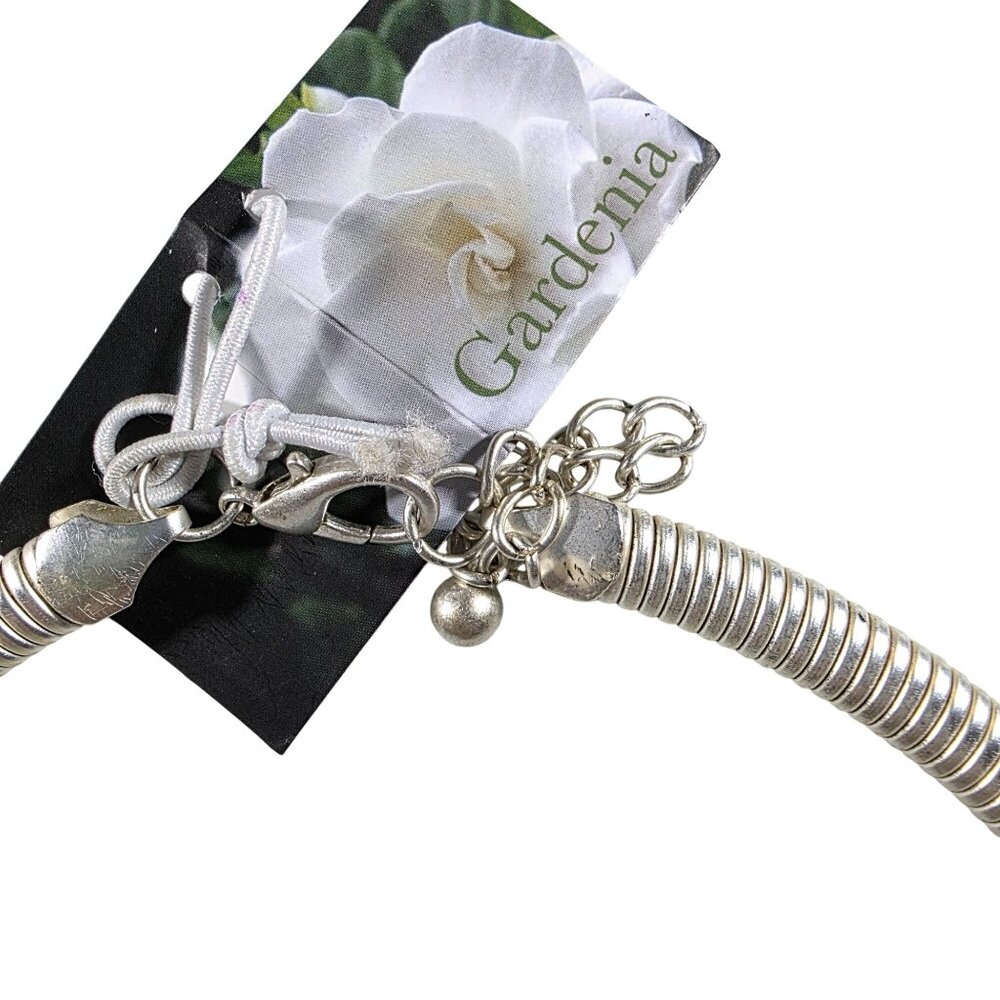Statement Necklace Gardenia Pearl Black Flower floral MOP fairycore boho jewelry - Picture 3 of 7